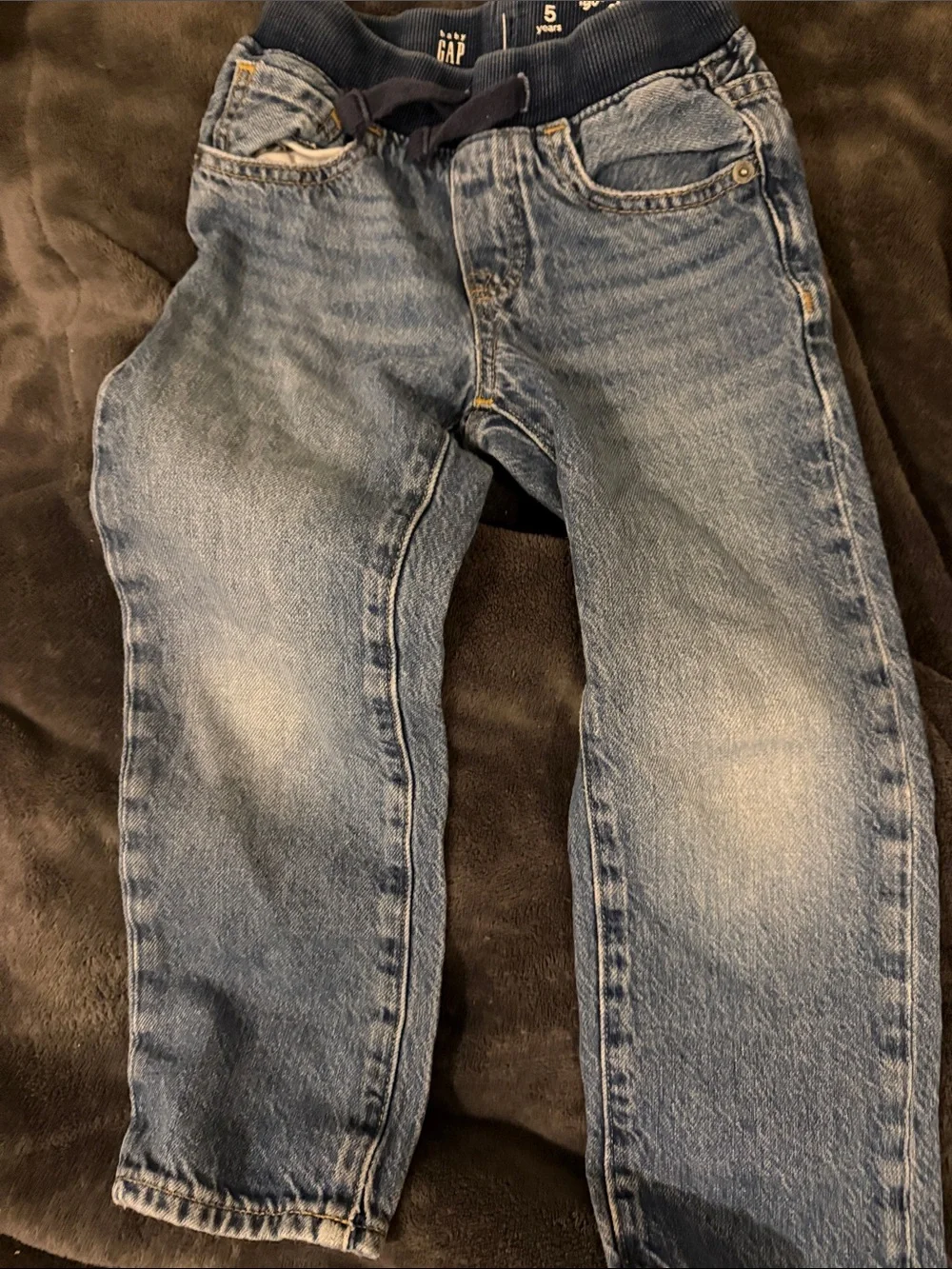 GAP Light Blue Kids Relaxed Jeans with Drawstring Waist